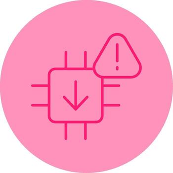 Firmware Update Error Line Two Tone Circle vector