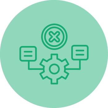 tipo discordancia error línea dos tono circulo vector