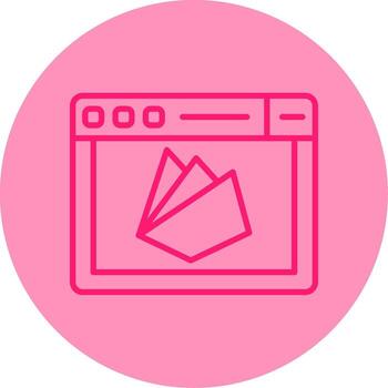 Firebase Real Time Database Line Two Tone Circle vector