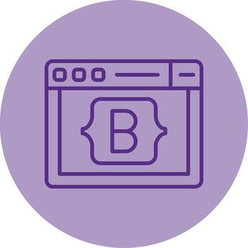 oreja css caja de herramientas icono línea dos tono circulo vector