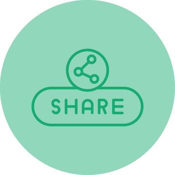 Share Post Button Line Two Tone Circle vector