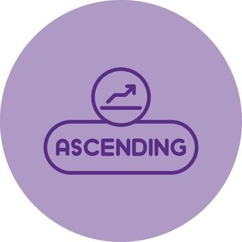 Ascending Order Button Line Two Tone Circle vector