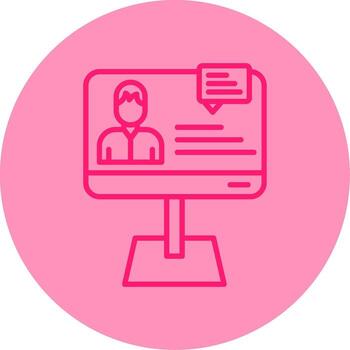 de marca seminario web hospedaje plataforma línea dos tono circulo vector