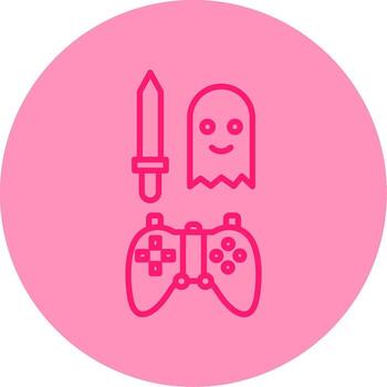 Designed Game Level Map Line Two Tone Circle vector