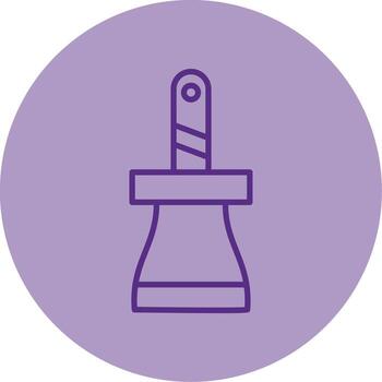 Flat Blade Scraper Line Two Tone Circle vector