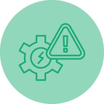 Configuration Error Message Line Two Tone Circle vector