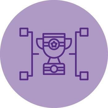 Live Game Stream Broadcast Line Two Tone Circle vector