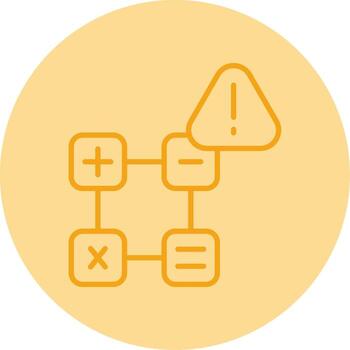 aritmética operación error línea dos tono circulo vector