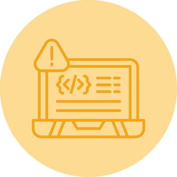 Segmentation Fault Error Line Two Tone Circle vector