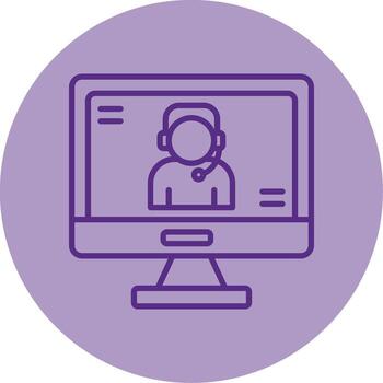 Servicio trabajador archivo icono línea dos tono circulo vector