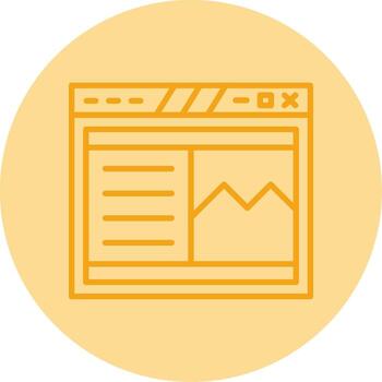 Sticky Page Header Section Line Two Tone Circle vector