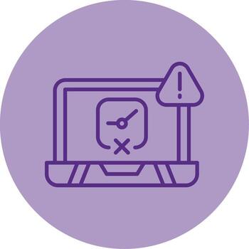 Runtime Error Occurred Line Two Tone Circle vector