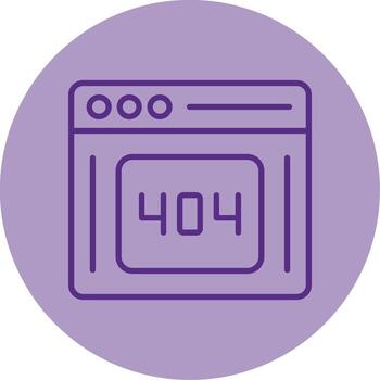 General HTTP Protocol Error Line Two Tone Circle vector