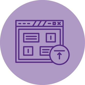 File Upload Submission Field Line Two Tone Circle vector