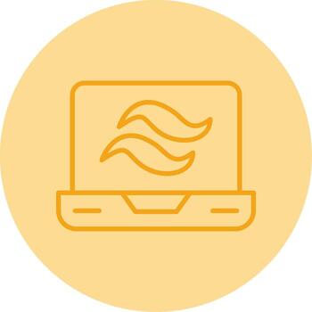 viento de cola utilidad clase sábana línea dos tono circulo vector