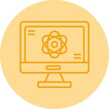 reaccionar marco de referencia ui componente línea dos tono circulo vector