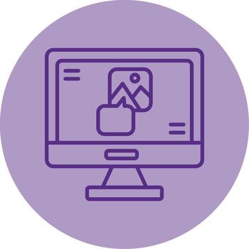 Data Binding Syntax Block Line Two Tone Circle vector