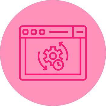 componente ciclo vital métodos línea dos tono circulo vector