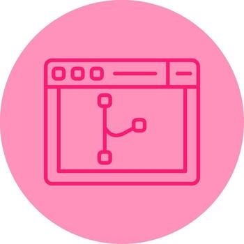 Code Merge Branch Tool Line Two Tone Circle vector