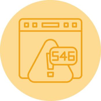 Error 546 Application Timeout Crash Line Two Tone Circle vector