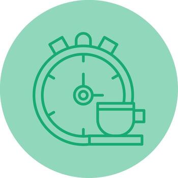 automatizado trabajo descanso Temporizador línea dos tono circulo vector