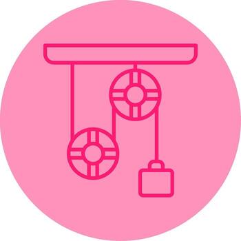 Physics Lab Experiment Setup Line Two Tone Circle vector