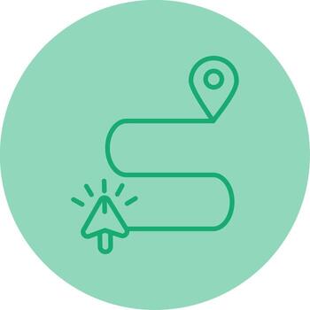 navegar sitio web menú línea dos tono circulo vector