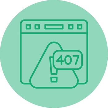 error 407 apoderado autenticación necesario línea dos tono circulo vector