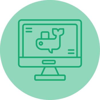 Docker Container Instance Line Two Tone Circle vector