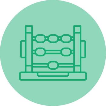 verde binario código corriente línea dos tono circulo vector