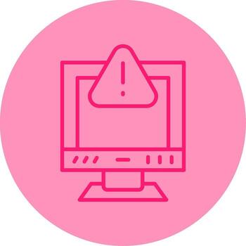 Unexpected Process Interruption Alert Line Two Tone Circle vector