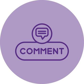 Comment Submit Button Line Two Tone Circle vector