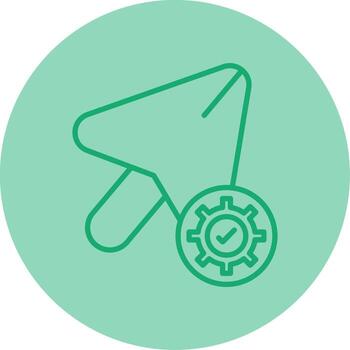 actualizar aplicación versión línea dos tono circulo vector