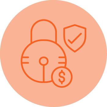 Predefined Fixed Price Project Line Two Tone Circle vector