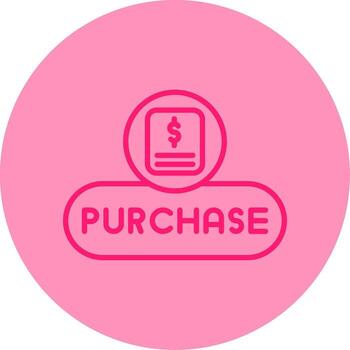 Complete Purchase Button Line Two Tone Circle vector