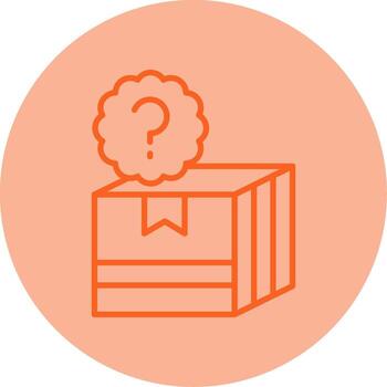 Delivery Route Difficulties Log Line Two Tone Circle vector