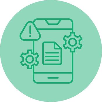 Unsupported Media Type Line Two Tone Circle vector