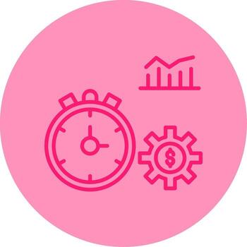Time Boxed Productivity Timer App Line Two Tone Circle vector