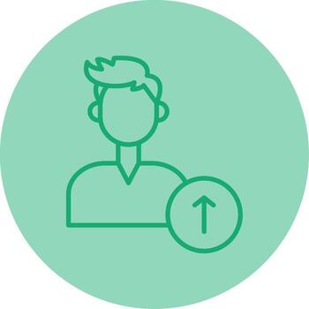 Upload New Document Line Two Tone Circle vector