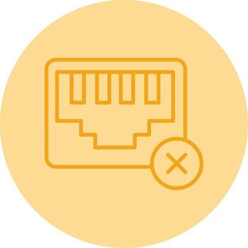 hardware fracaso alerta línea dos tono circulo vector