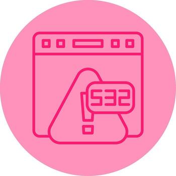 Error 532 Server Overloaded Alert Line Two Tone Circle vector