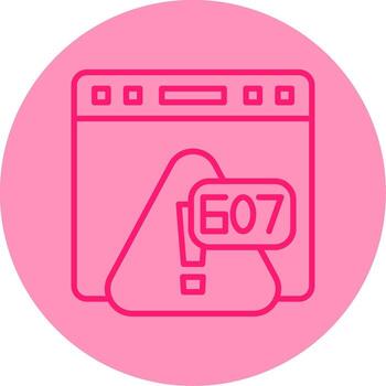 Error 607 Resource Not Synced Line Two Tone Circle vector