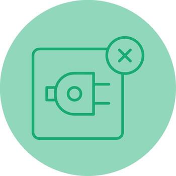 Connection Closed Unexpectedly Line Two Tone Circle vector