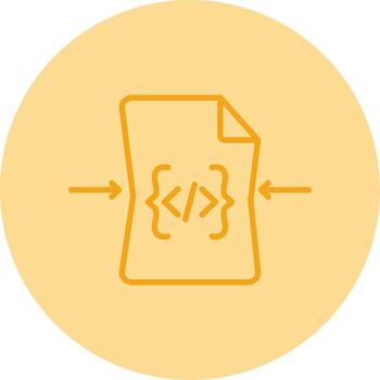 minimizado código bloquear icono línea dos tono circulo vector