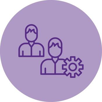 Cloud Based Sales CRM Software Line Two Tone Circle vector