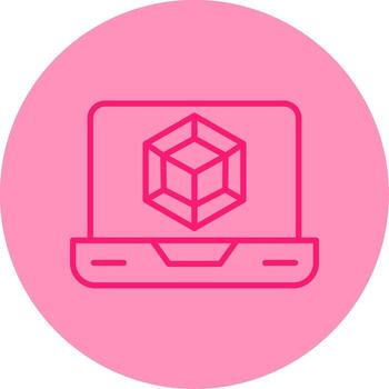 JavaScript Module Bundler Line Two Tone Circle vector