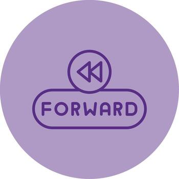 Forward Navigation Button Line Two Tone Circle vector