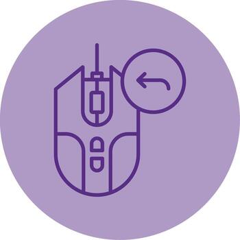 Vamos espalda botón línea dos tono circulo vector