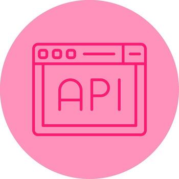 API Integration Gateway Line Two Tone Circle vector