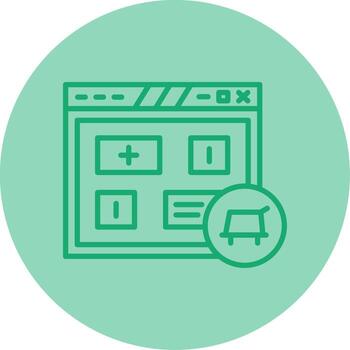 Add Product to Cart Line Two Tone Circle vector